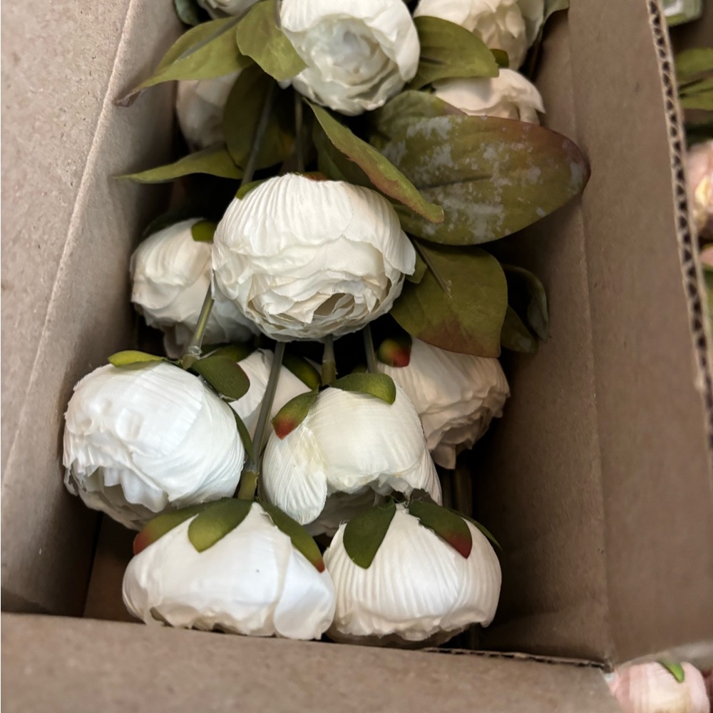 Elegant Ashland Tan & Cream Peonies- Selling in sets of 8 for $120 - Picture 7 of 7